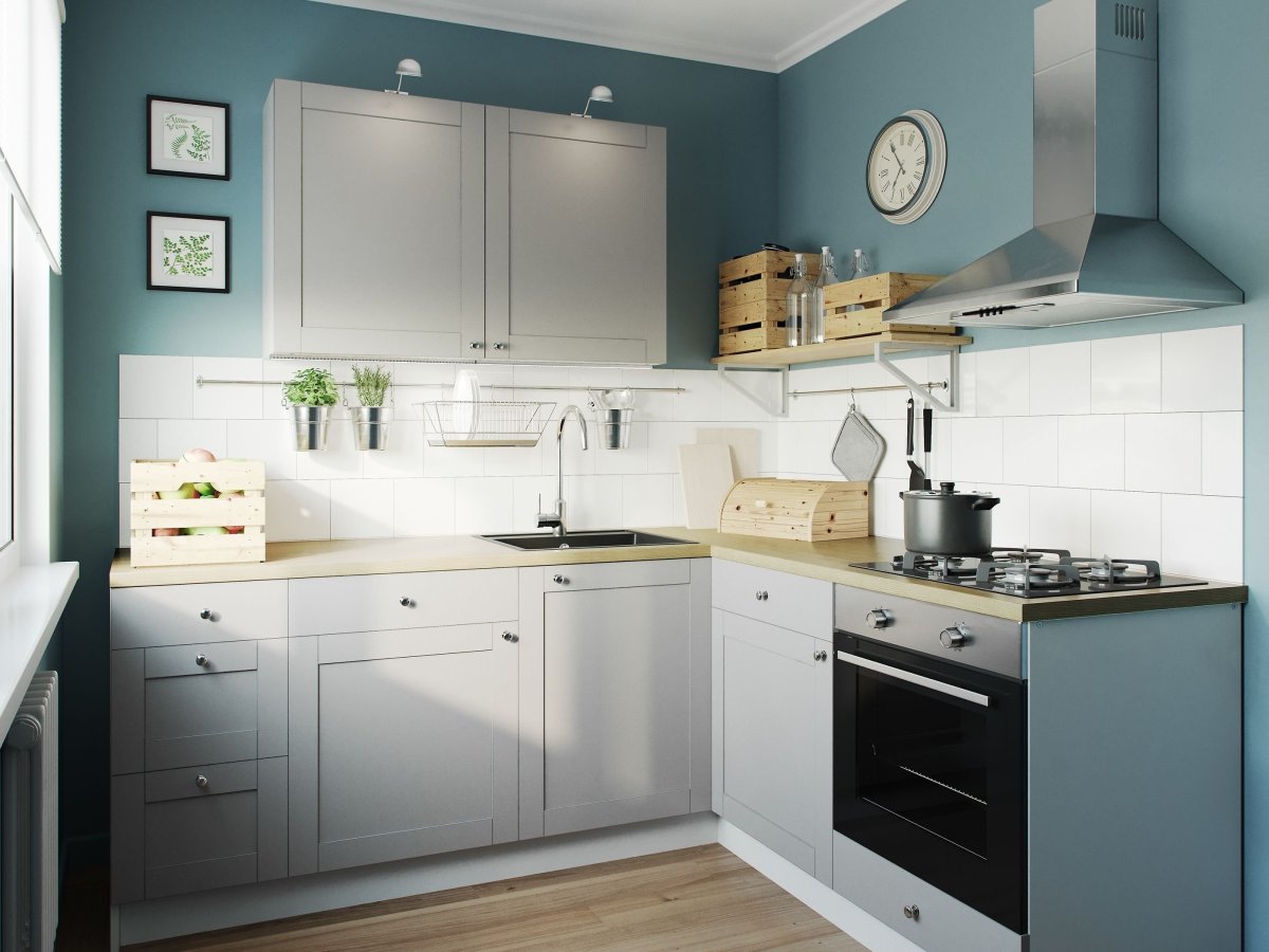 Кухня в стиле Сканди 6 кв м