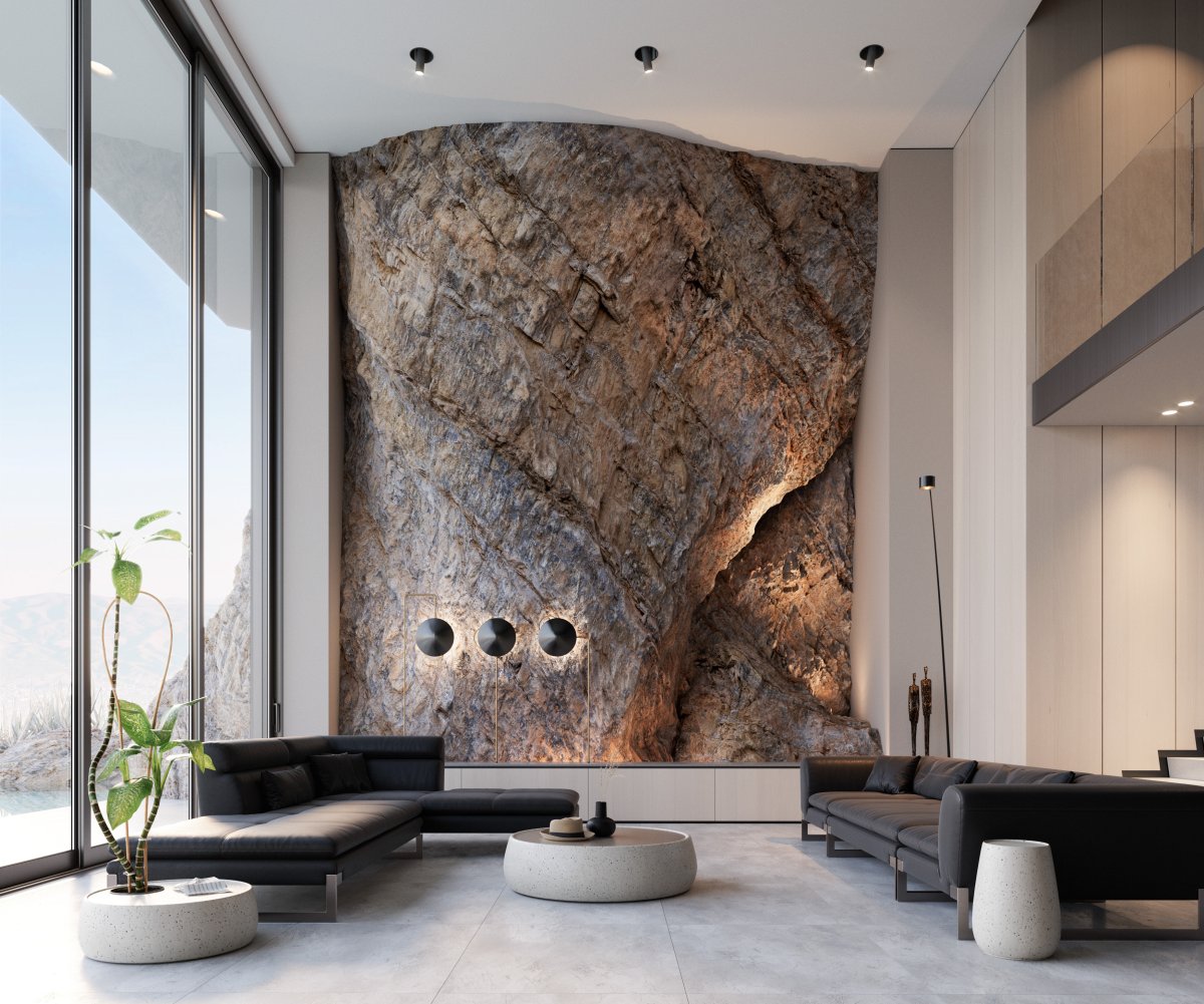 Известняк в интерьере
