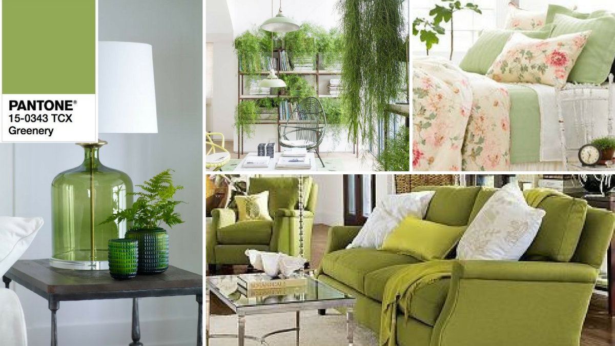 Оливковый цвет в интерьере