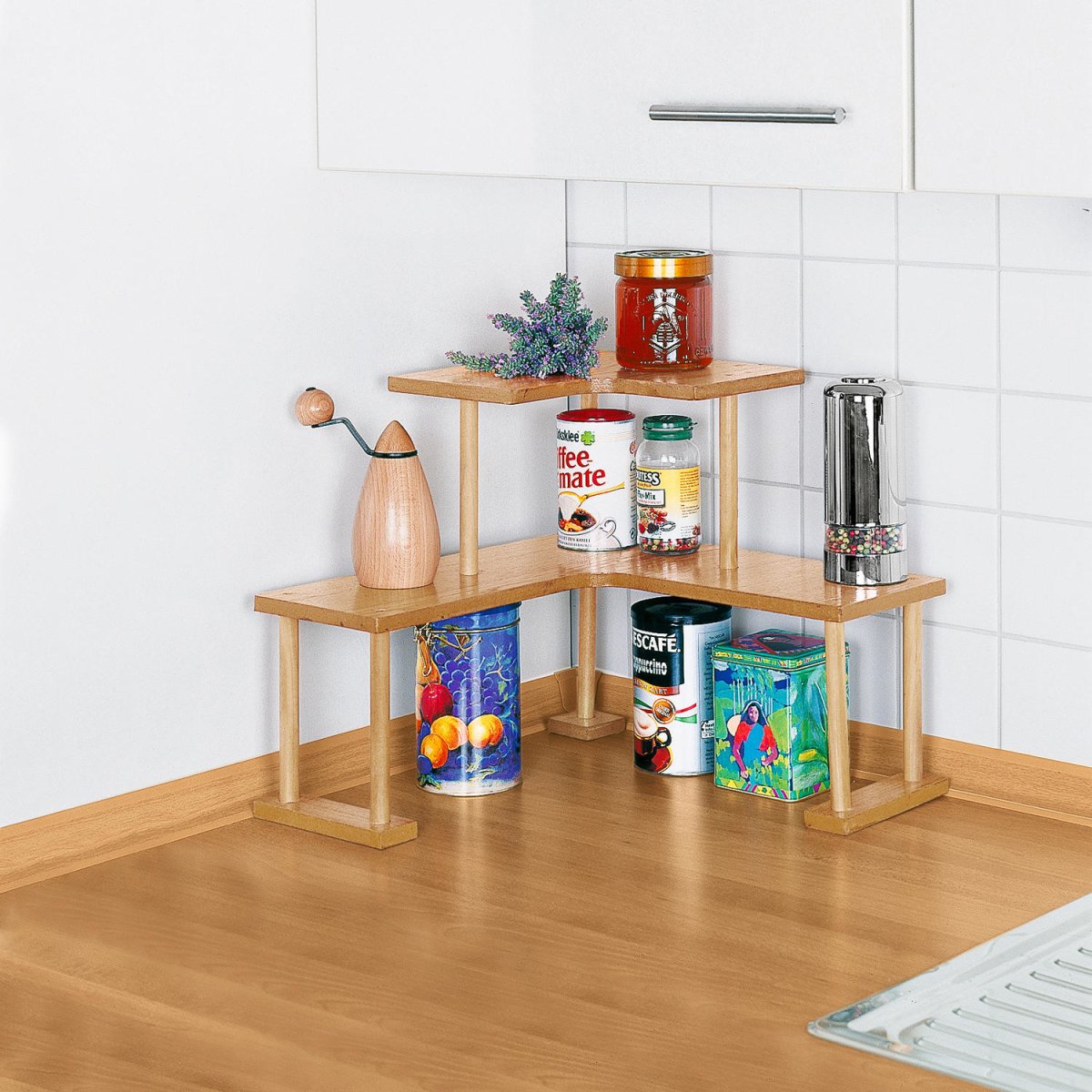 Угловая полка на кухню