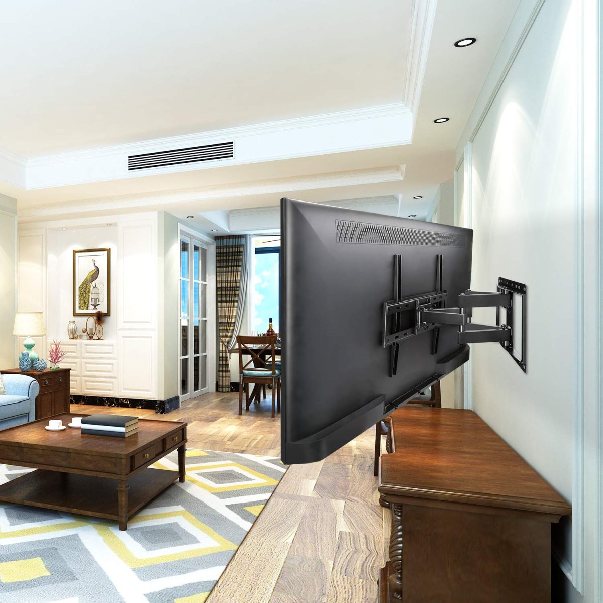 Телевизор на стойке в интерьере