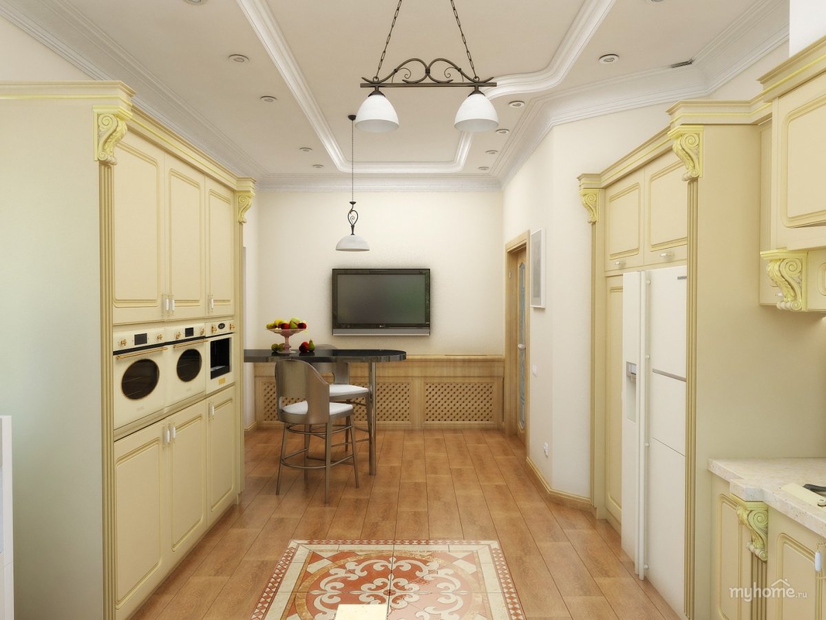 Цвет топленого молока в интерьере кухни