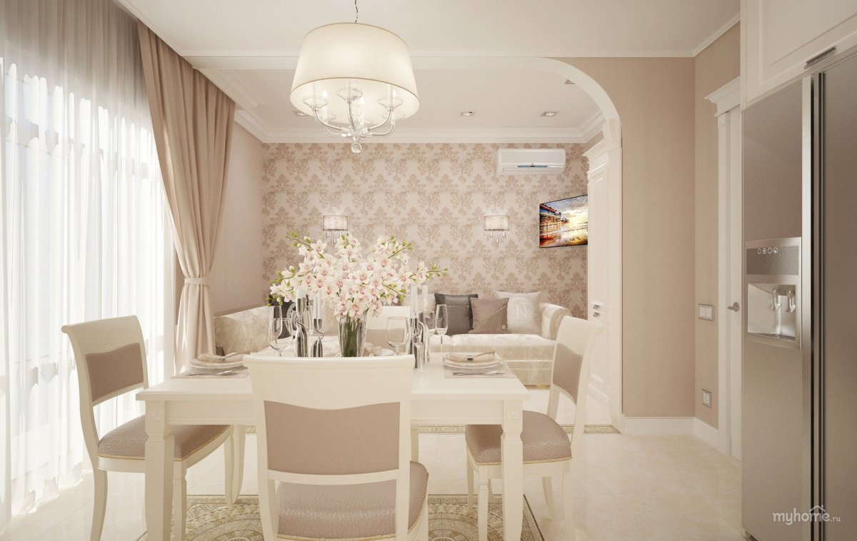 Интерьер в пастельных тонах