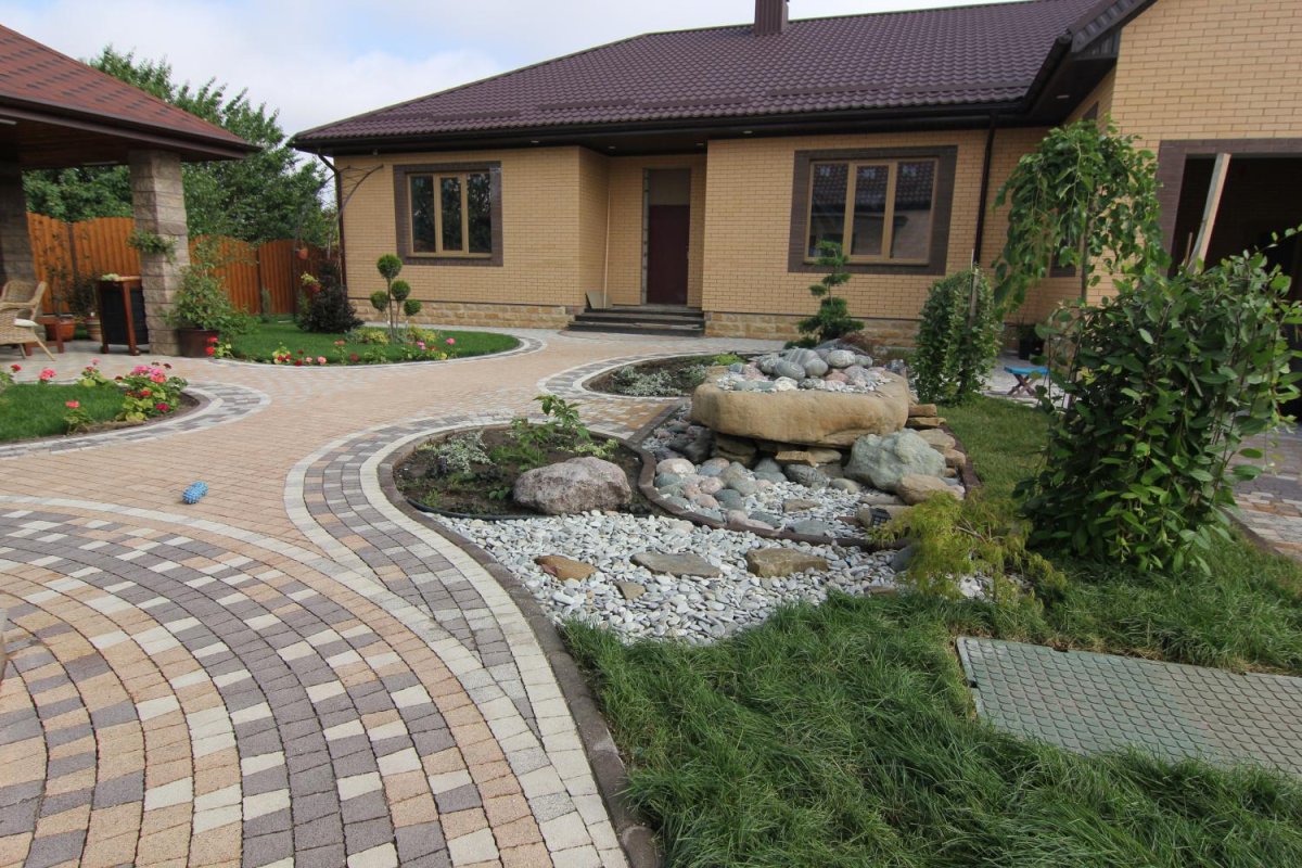 Мощение из камня патио