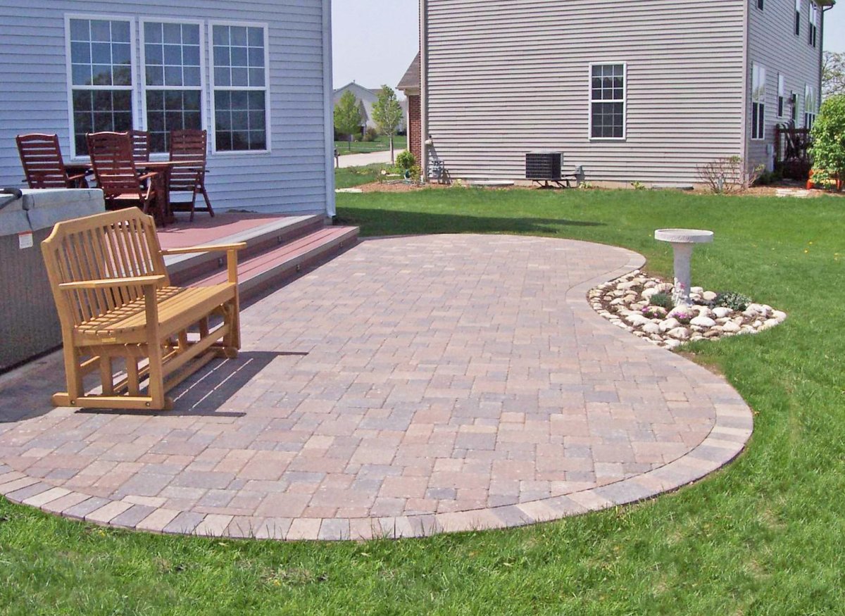 Терраса из брусчатки