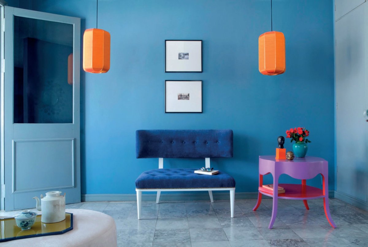 Интерьер гостиной в пастельных тонах