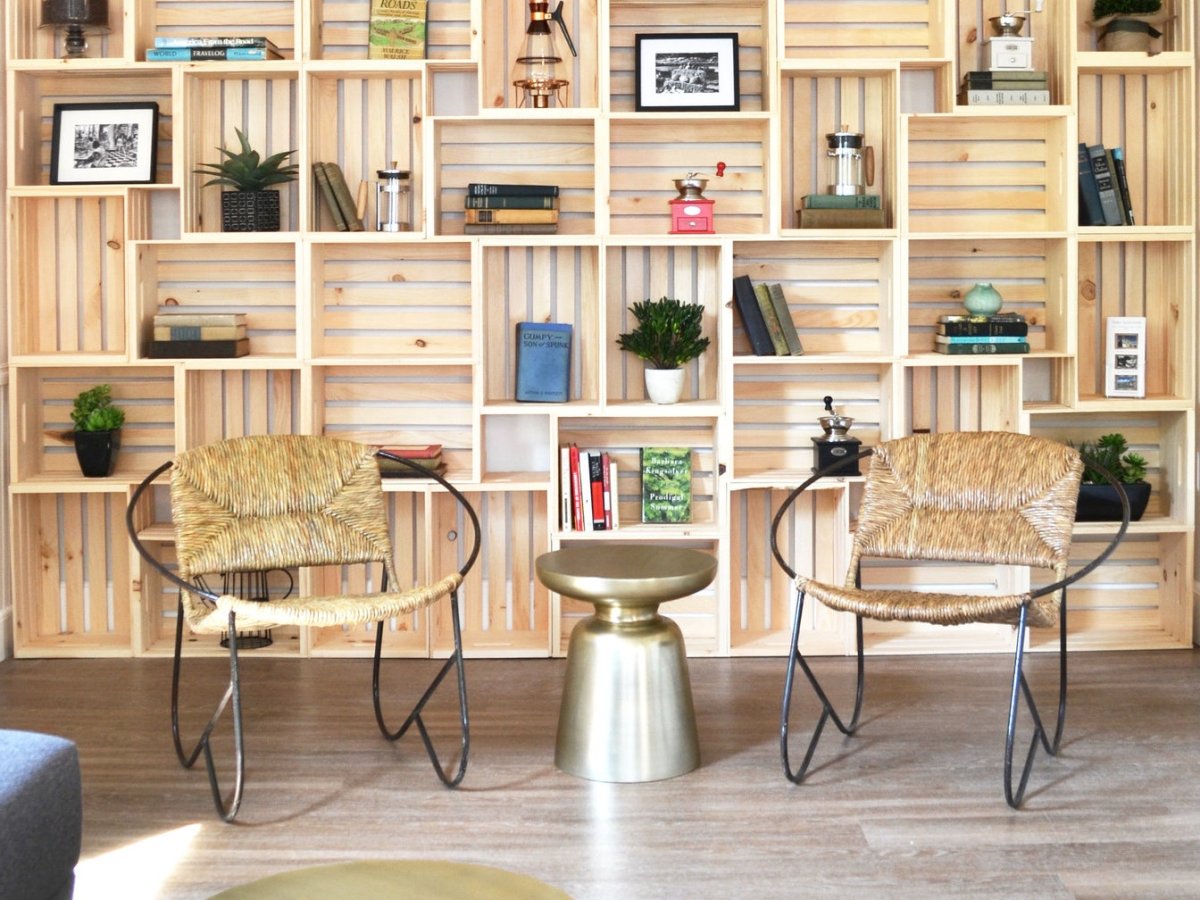 Стеллаж из ящиков