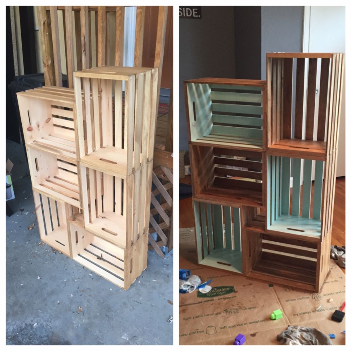 Полка из ящиков