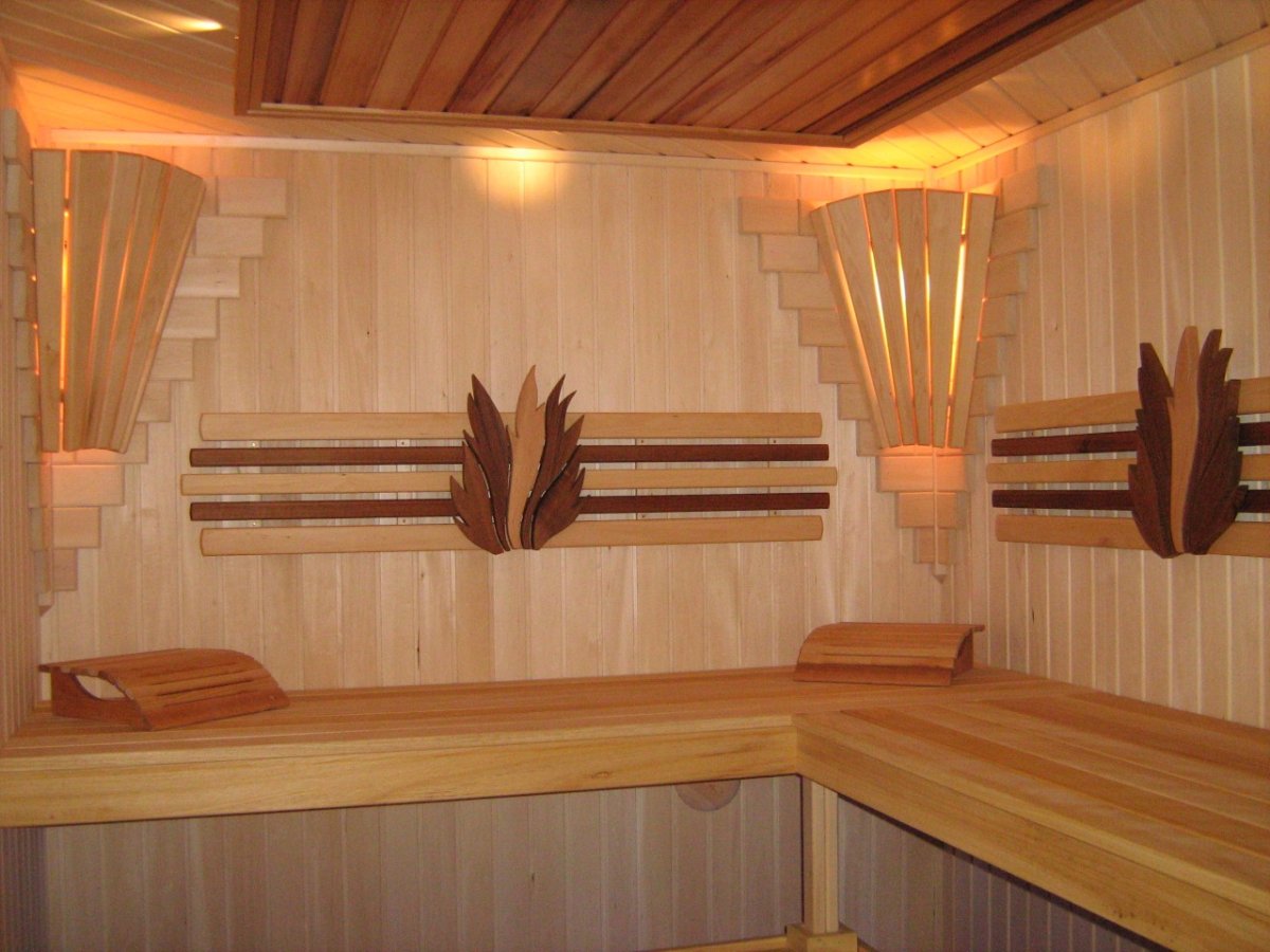 Вагонка елочкой в бане
