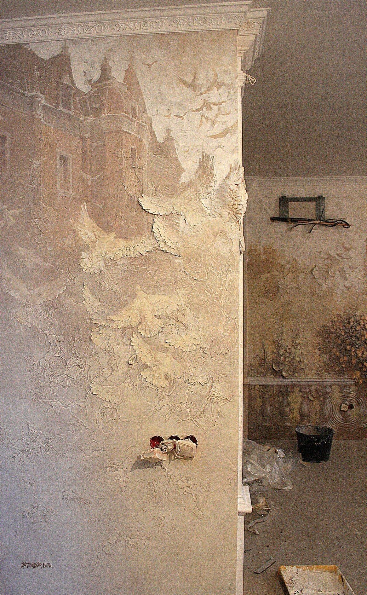 Декоративная штукатурка стиль карта мира