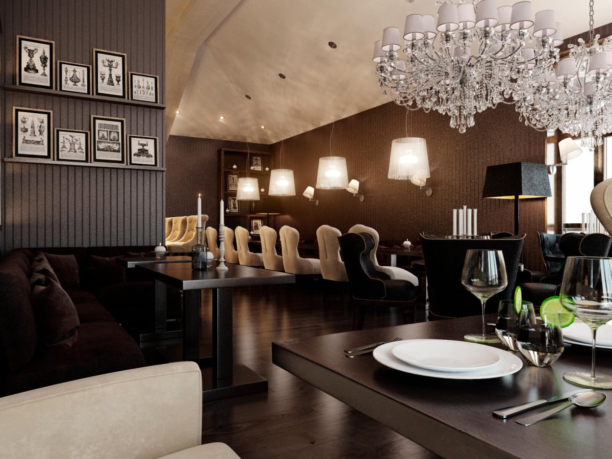 Неоклассика в интерьере ресторана