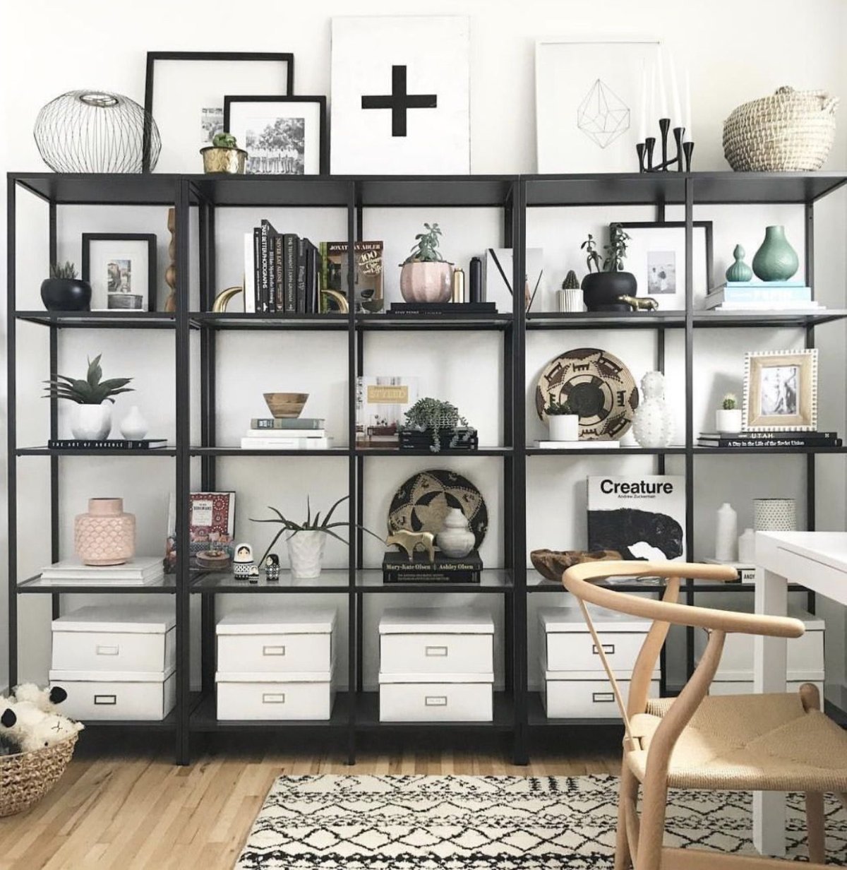 Декор стеллажа икеа