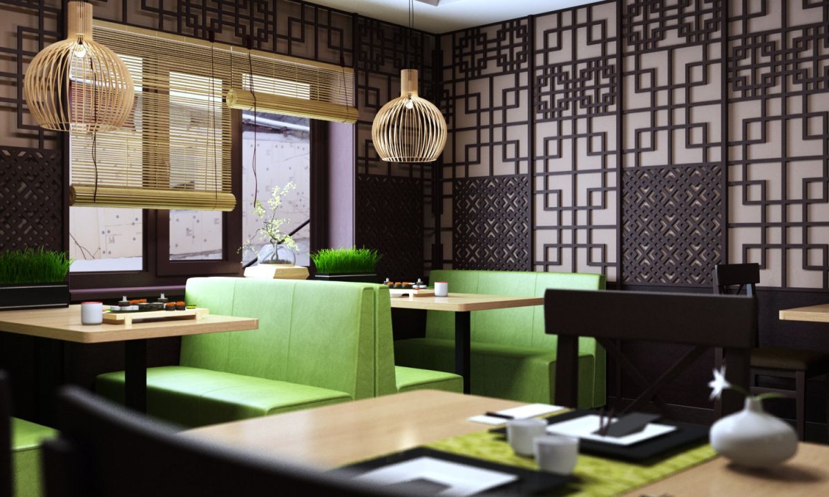 Корейское кафе интерьер