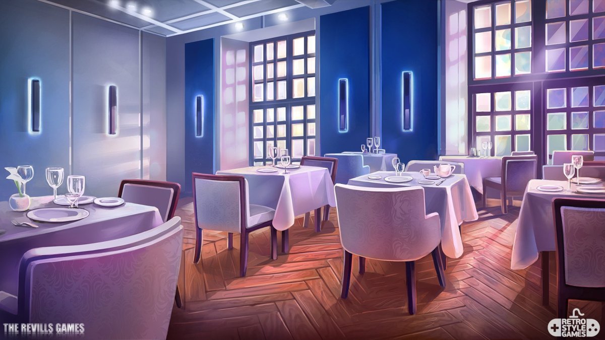 Ресторан аниме фон