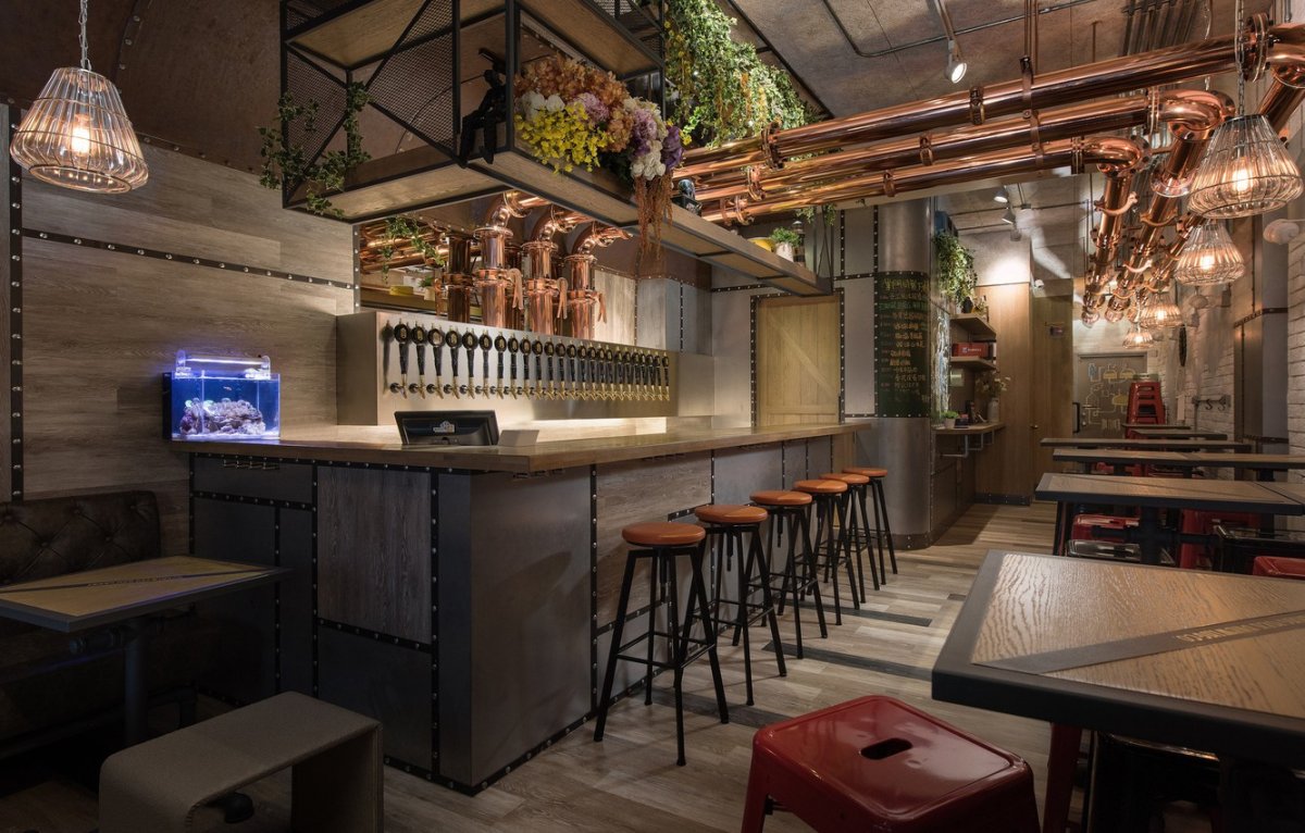 Барная стойка интерьер кафе