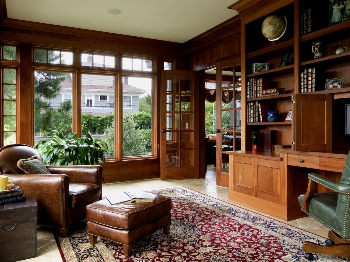 Обои для кабинета в доме