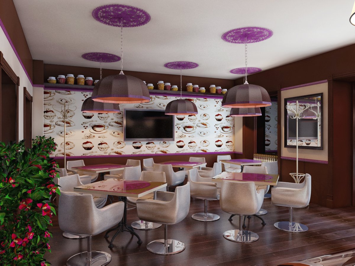 Кафе кондитерская интерьер необычный