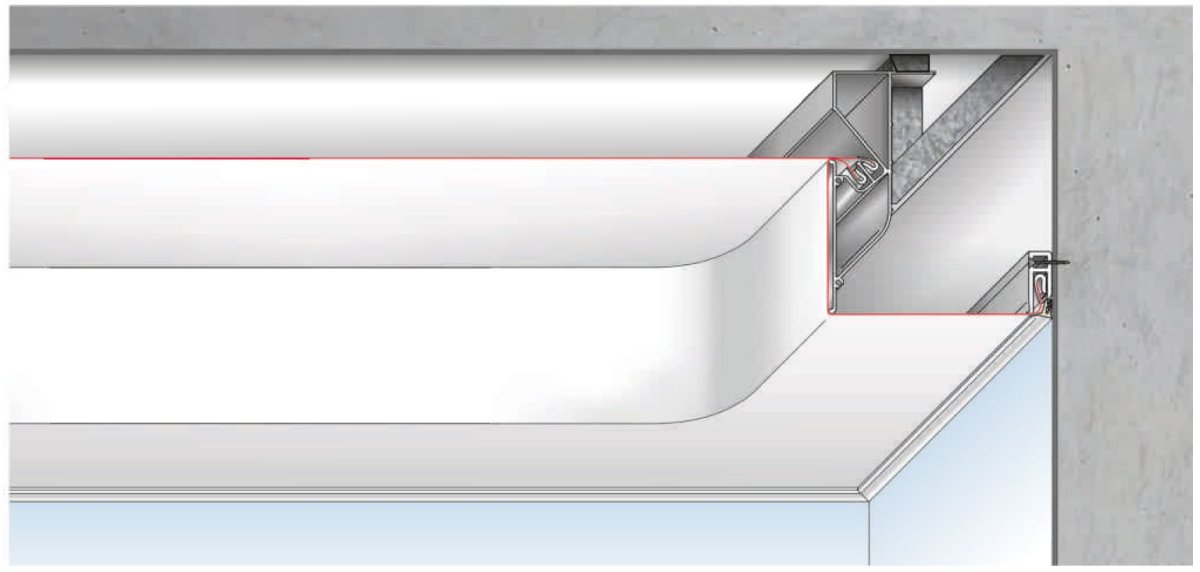 Парящий натяжной потолок еврокраб