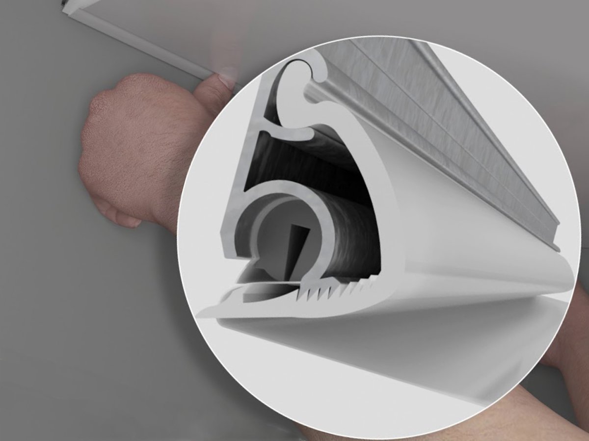 Теневой потолок на кривые стены фото