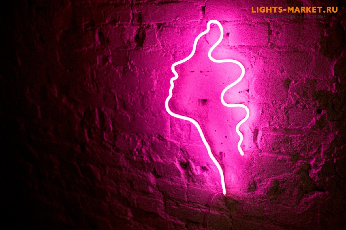 Неоновый светильник Фламинго