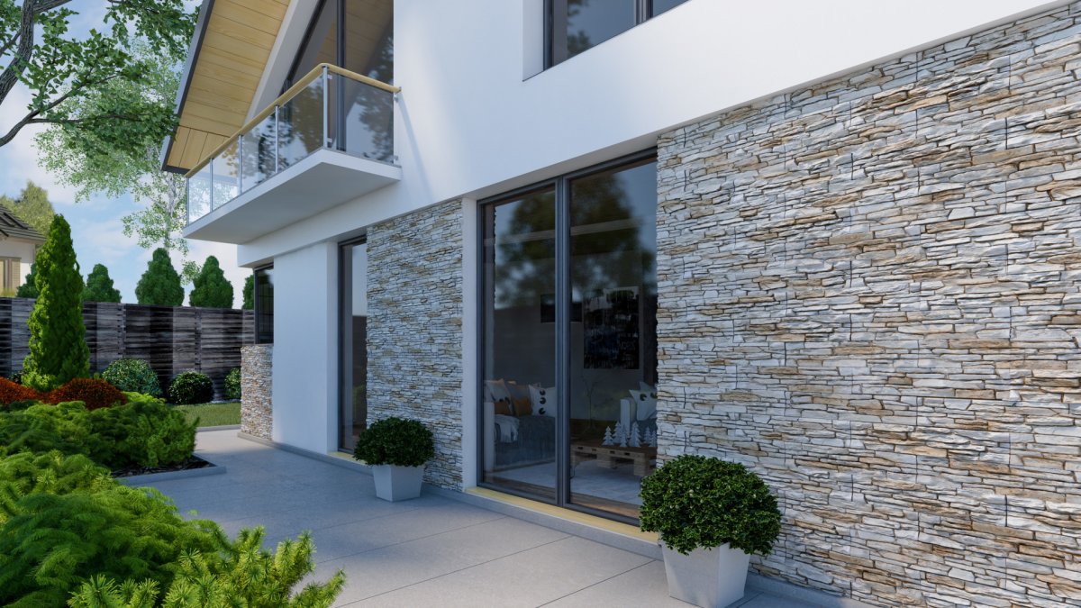 Стена из искусственного камня