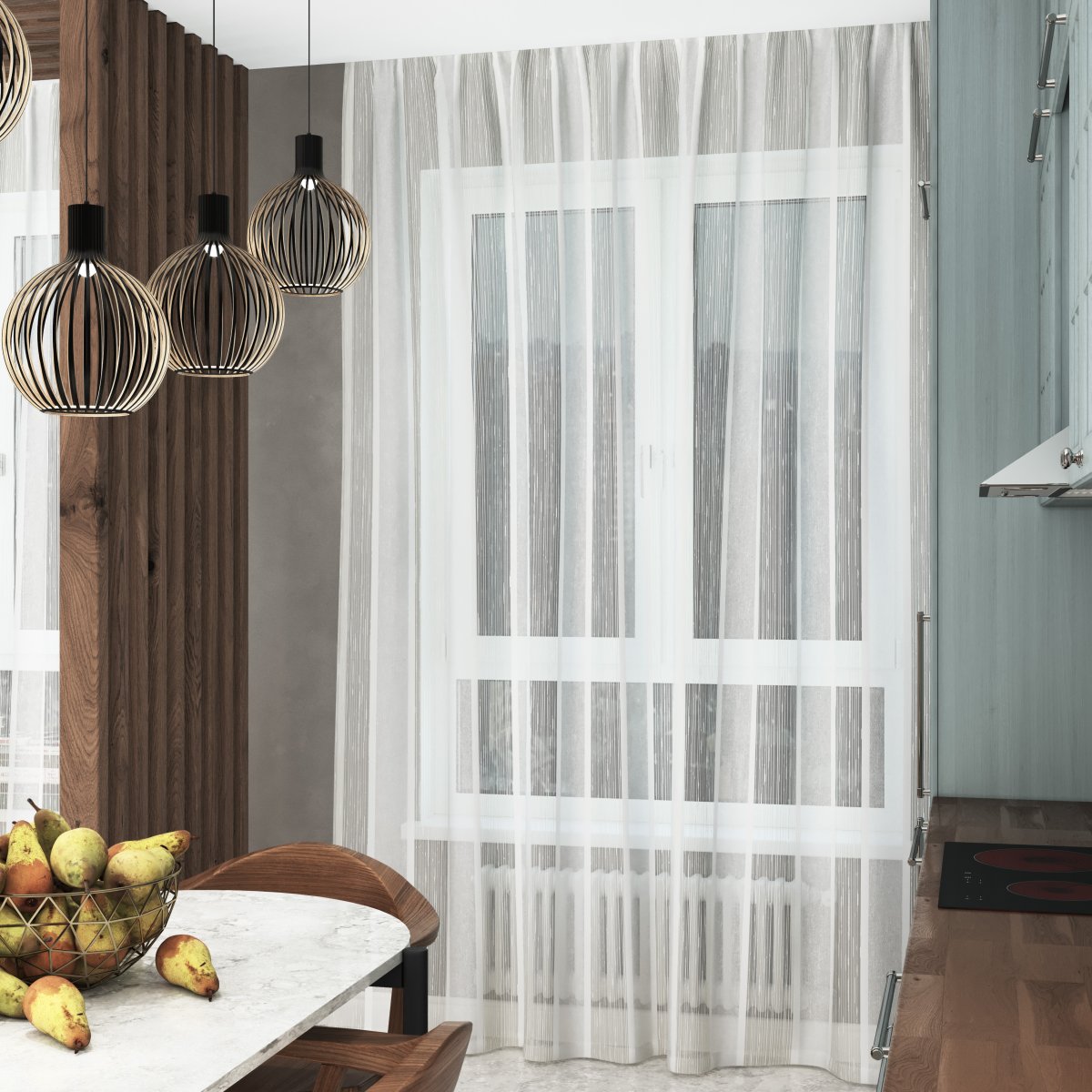 Шторы с горизонтальными полосами