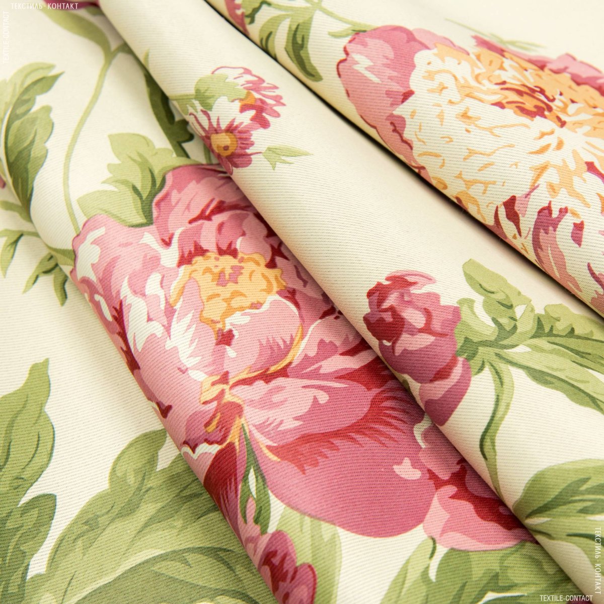 Ткань для штор с крупными цветами