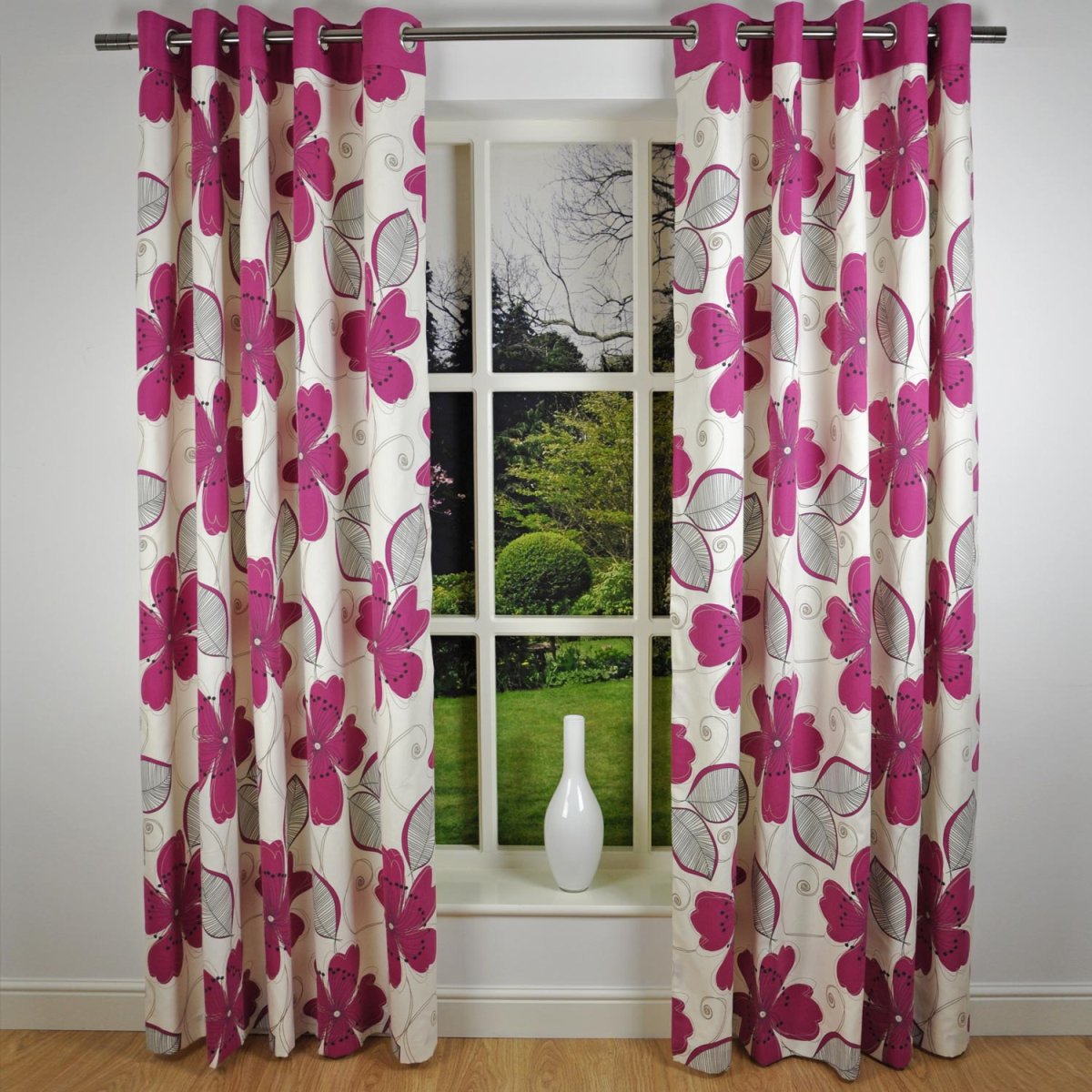 Шторы пионы на кухню