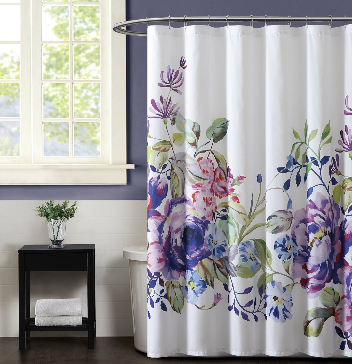 Фотошторы сирень Мирель на ленте 260 см