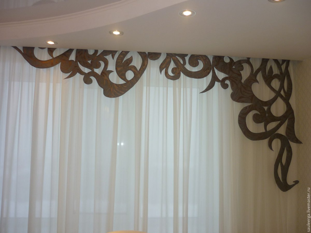 Ажурный ламбрекен на кухню