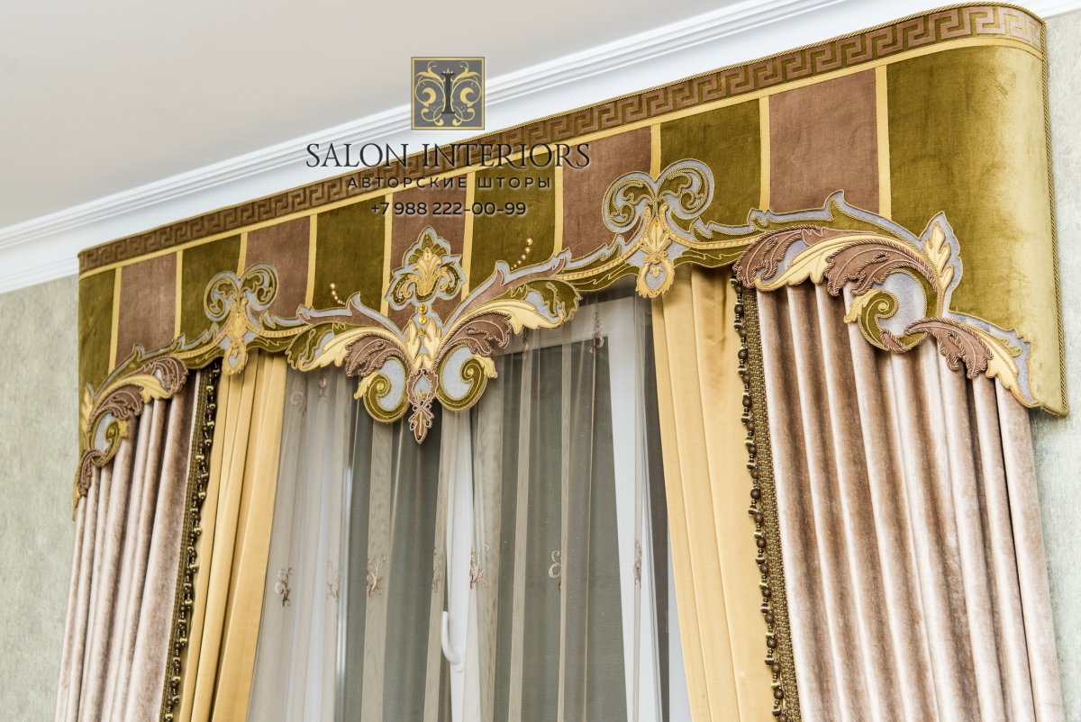 Ажурный шнур ламбрекен