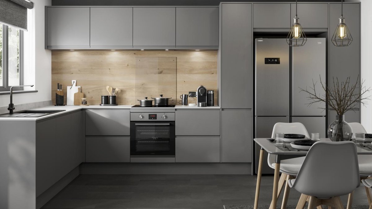Кухня Алвик серый