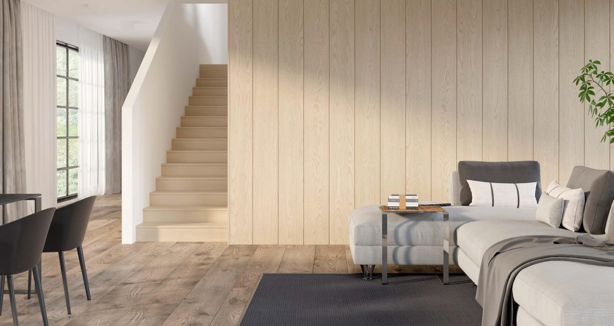 Шпонированные панели Topperfo Micro Ulme Stone Edition Acoustic Wood Panel