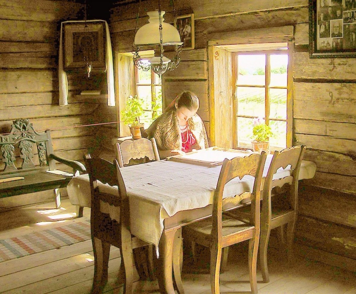 Русская изба внутри убранство