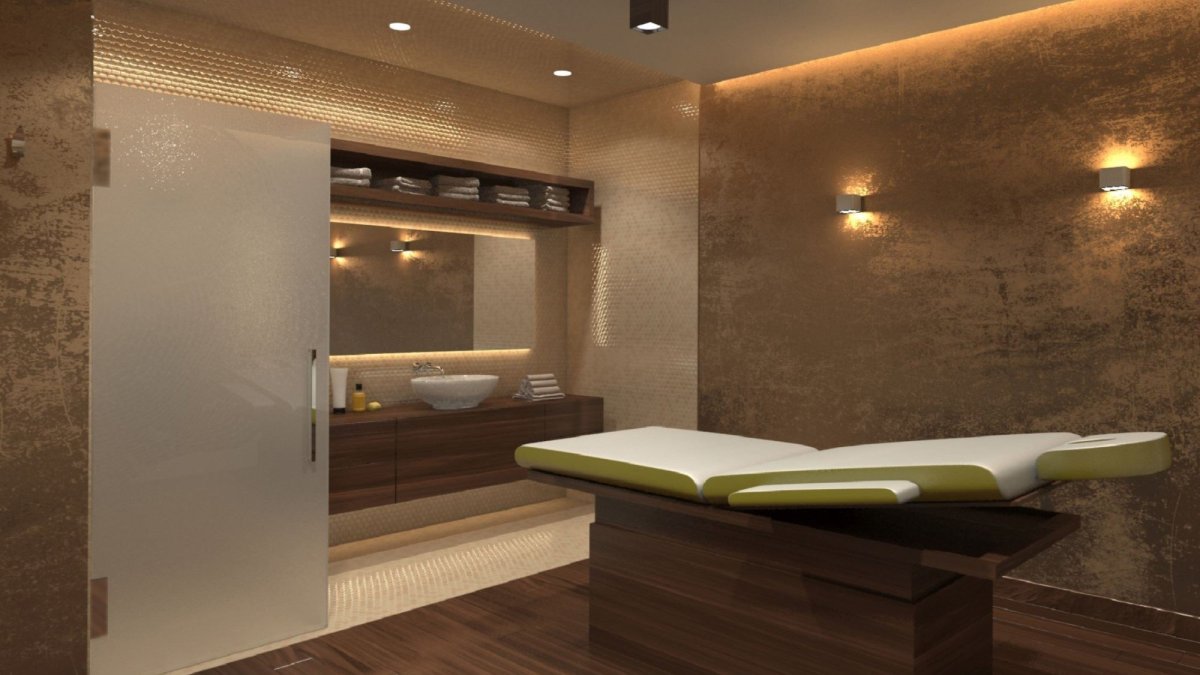 Массажный кабинет в светлых тонах