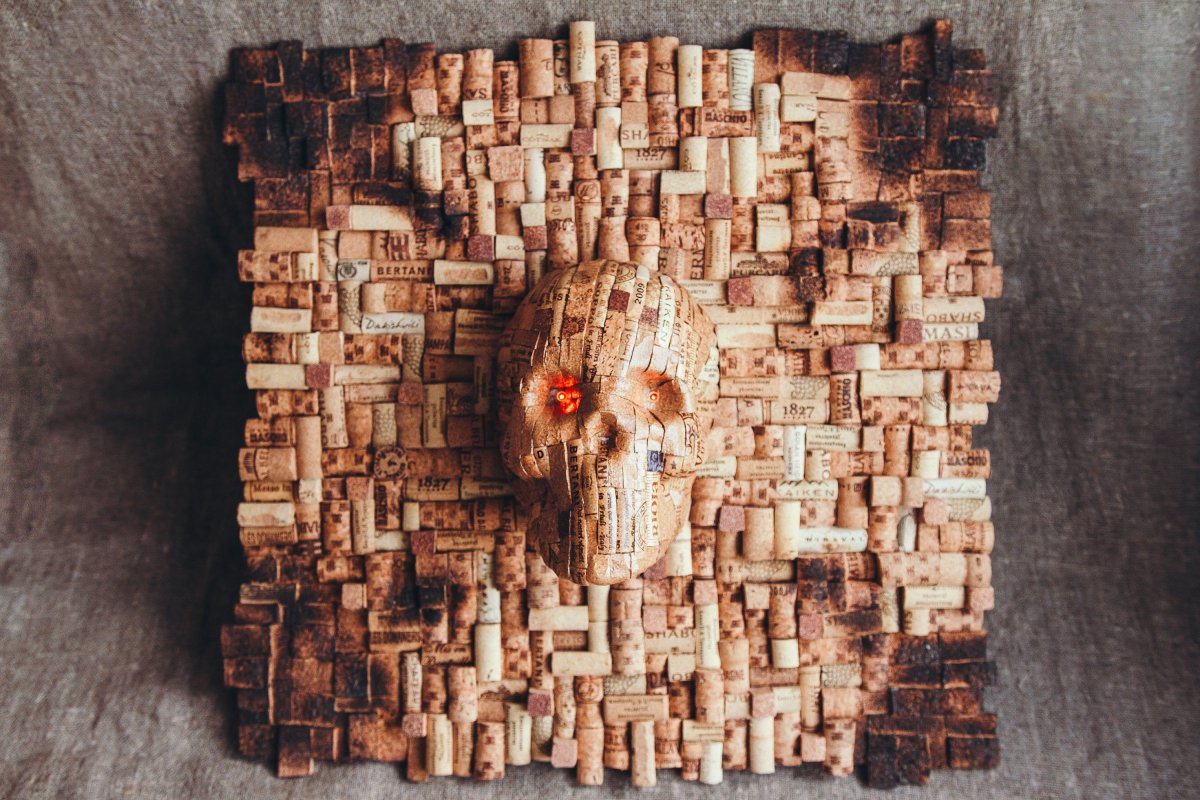 Винные пробки в интерьере кухни