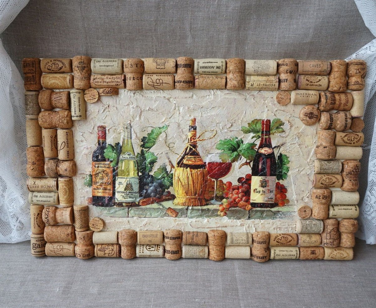 Стена из винных пробок