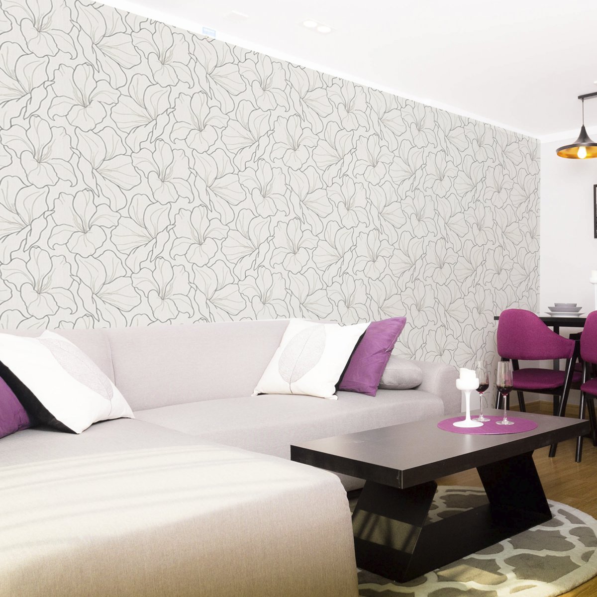 Обои в гостиную