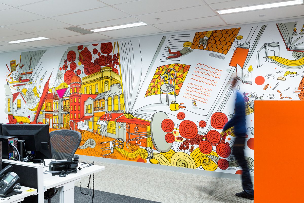 Роспись стен в школе