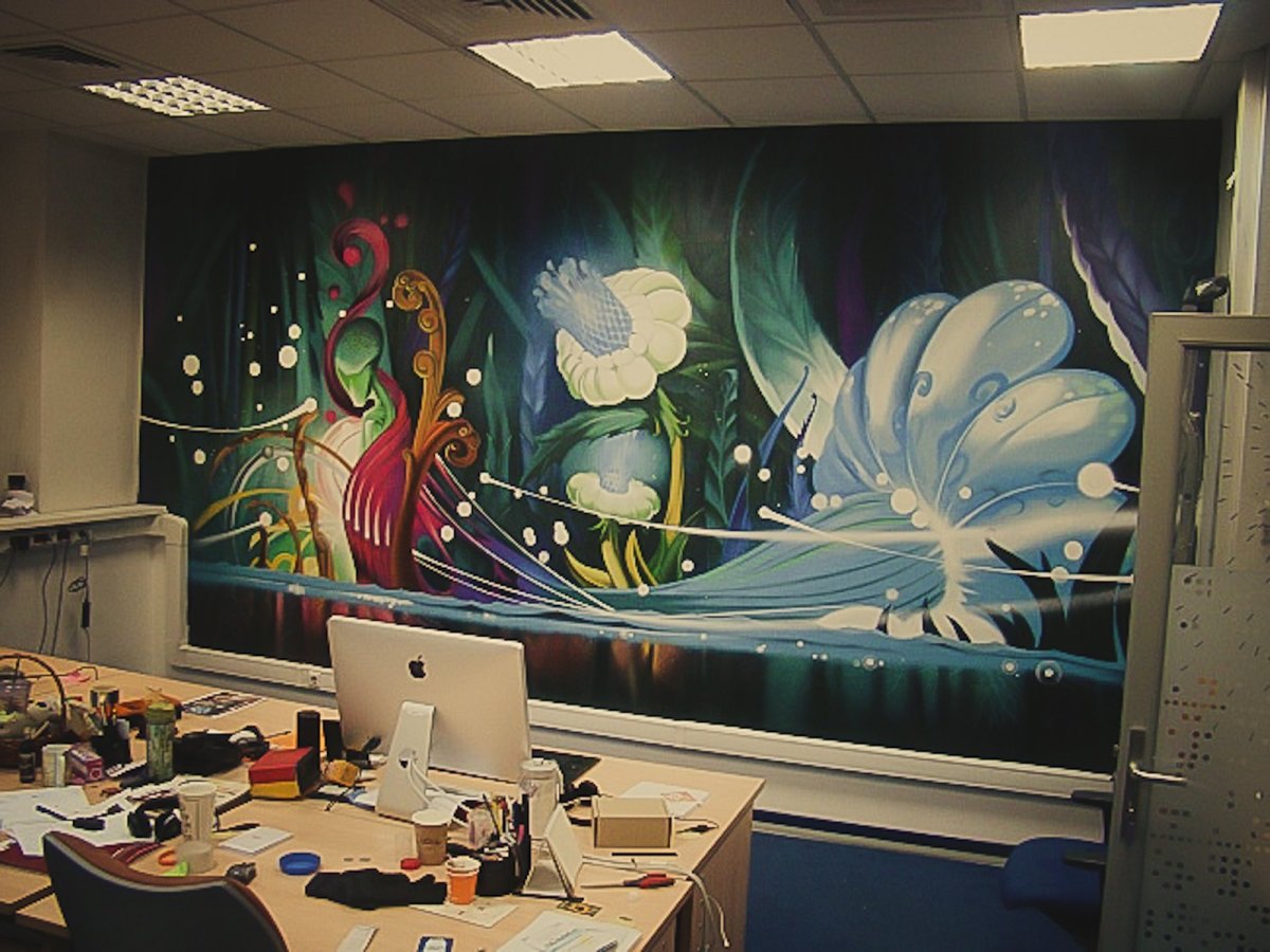 Разрисовка стен в офисе