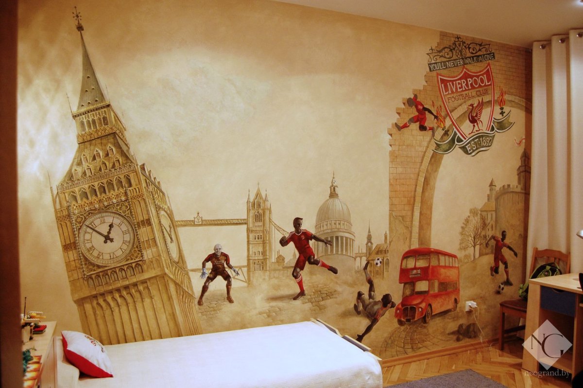 Роспись детской комнаты в стиле Англии