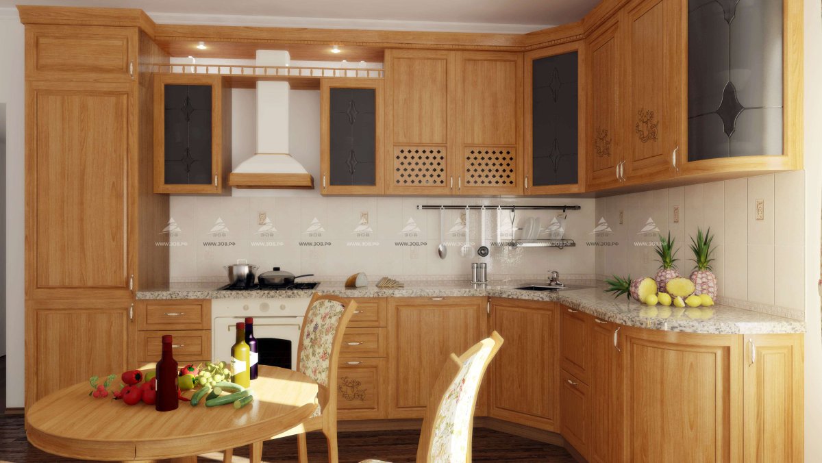 Кухня в коричневом цвете