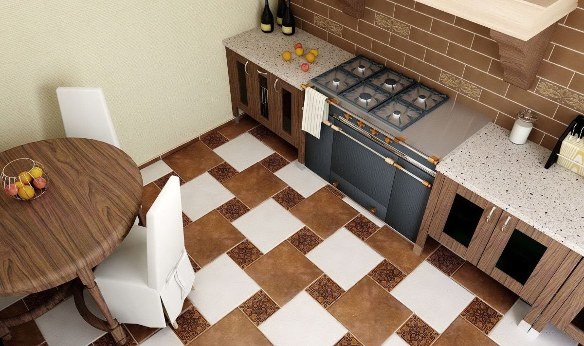 Плитка на кухню на пол
