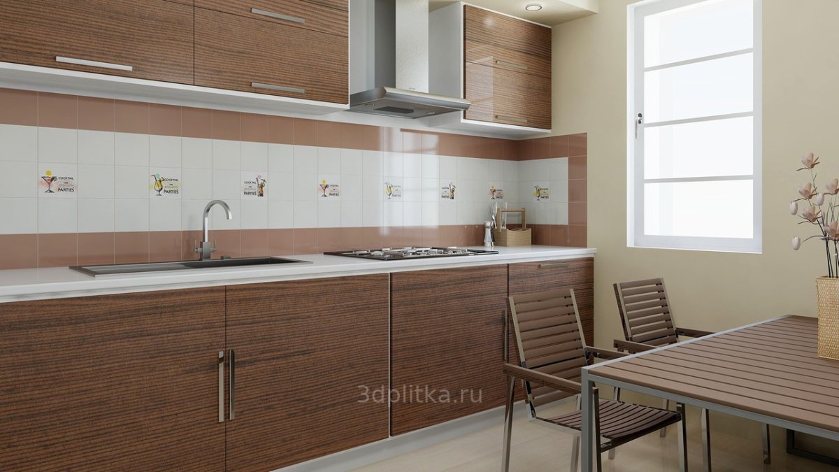 Кухонный фартук из керамогранита