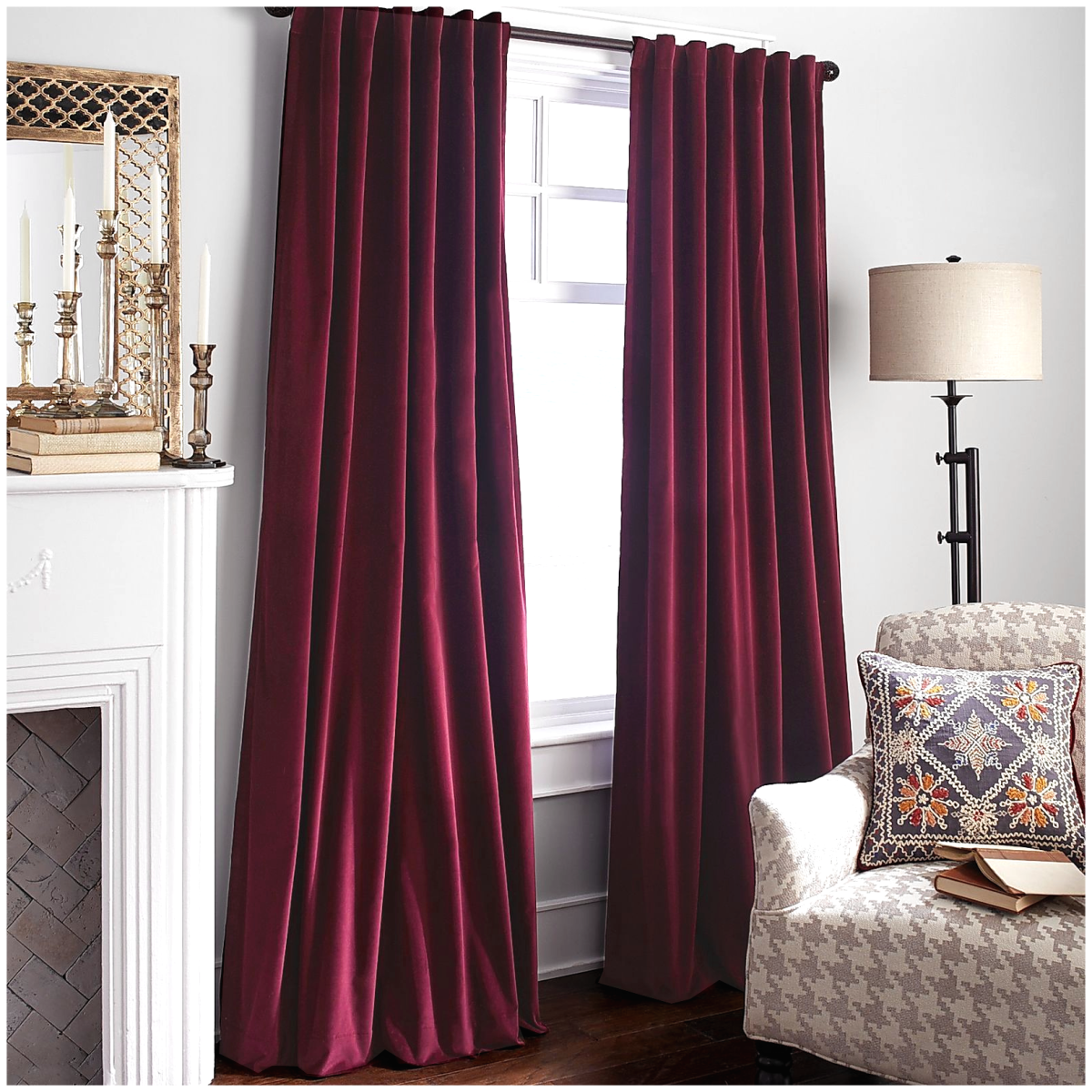 Современные шторы складные в верх вельветовые