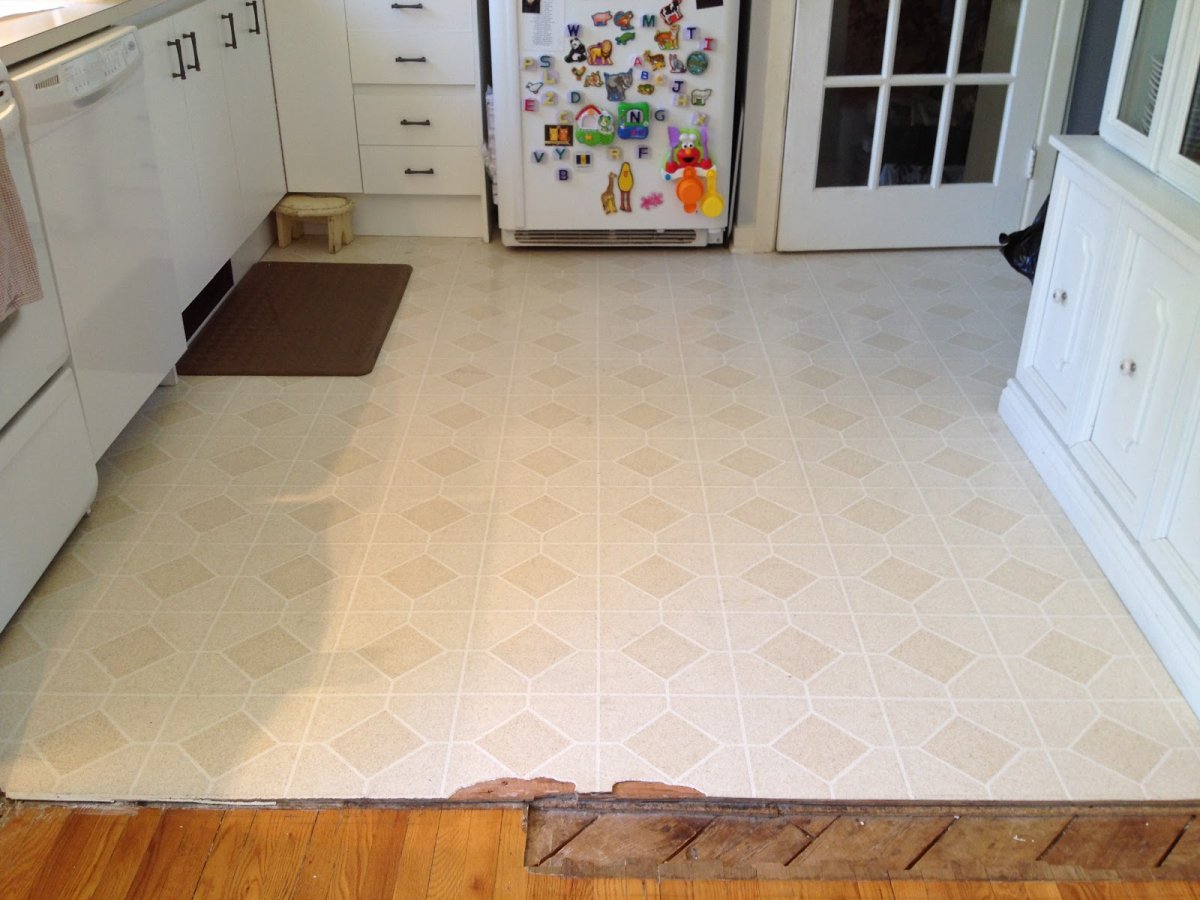 Красивый линолеум на кухню