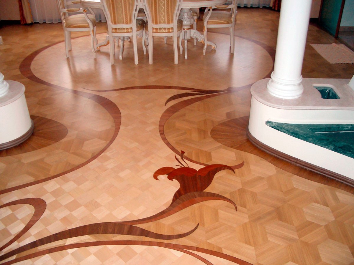 Линолеум в интерьере маленькой кухни