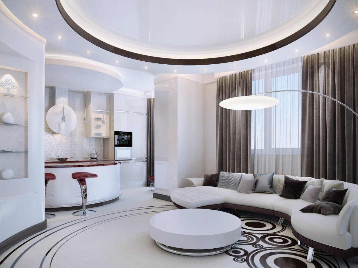 Диван полукруглый в гостиную