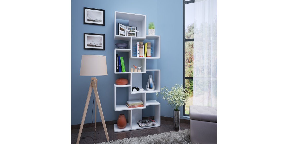 Стеллаж слим белый ВНК