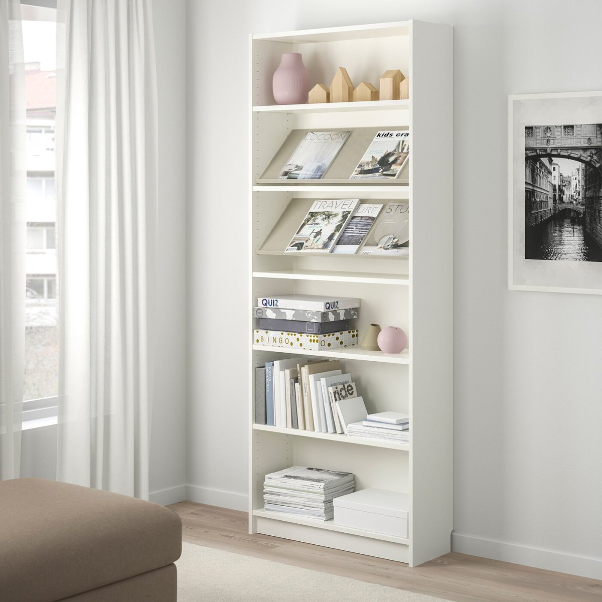 Стеллаж икеа белый 6 секций 60x181x26.6